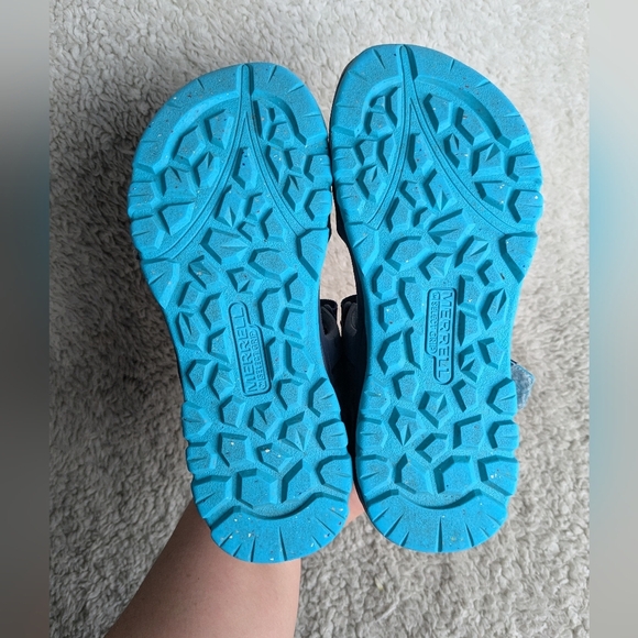 MERRELL Kid Sandals Size 1 Navy Blue  And Pink Color Perfect For Summer - Picture 7 of 8